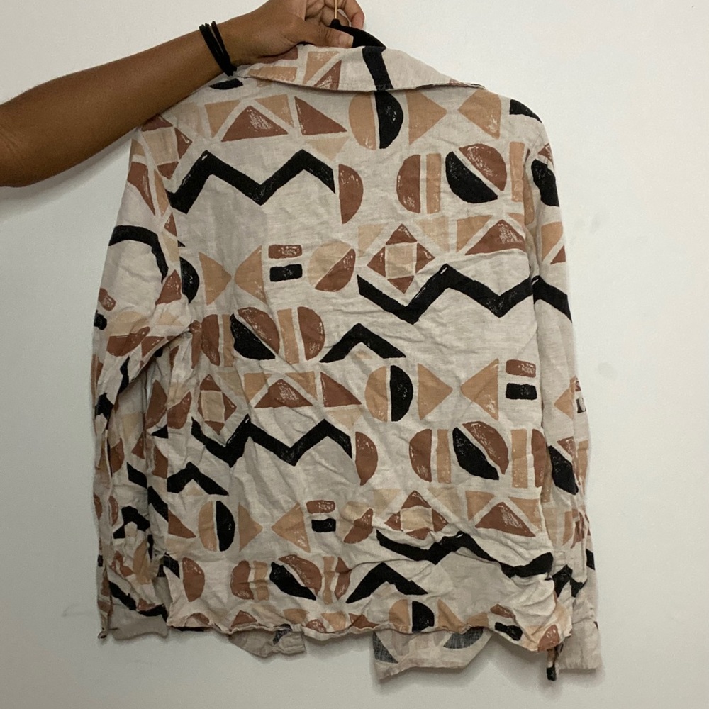 Studio Works African Print Button Up - Picture 2 of 2